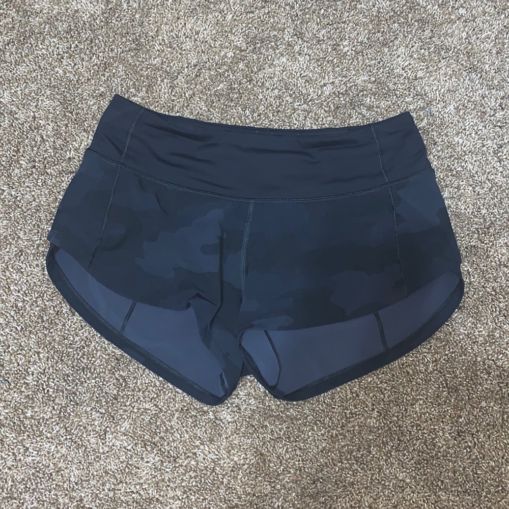 Lululemon Speed-Up Shorts.